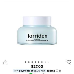 Torriden Dive In 5D Hyaluronic Acid Soothing Cream